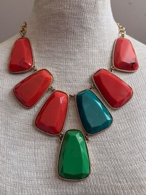 Anthropologie Vintage Bold Multicolor Statement Necklace